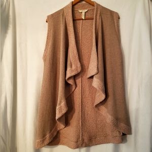 Matilda Jane Sooner or Later Tan Cozy Vest, Size: M